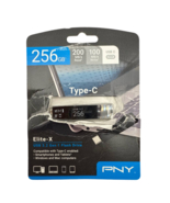 PNY Elite X Type C USB 3.2 Flash Drive 256GB High Speed 200MBps Plug &amp; Play - $20.66