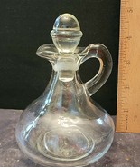 VINTAGE CLEAR GLASS OIL &amp; VINEGAR CRUET - $10.00