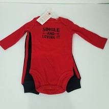 Boys Size 0-3M Carters Just One You Single And Loving It Bodysuit &amp; Shor... - $19.79