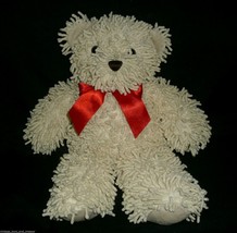16&quot; Big 2006 Stephan Ent Nubs Teddy Bear Fuzzy White Stuffed Animal Plush Toy - £26.57 GBP
