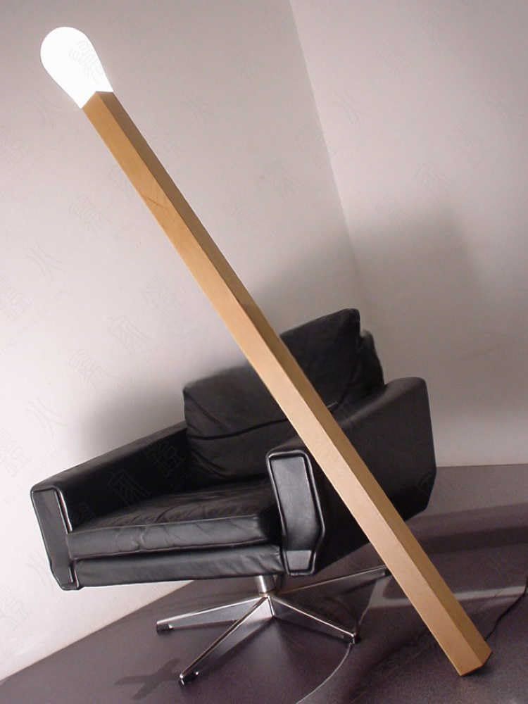 interoknack Matchstick Creative Floor Lamp, Minimalist Solid Ash Standing Light, Item image 3