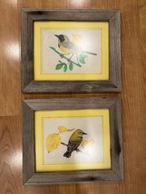 Wildlife Bird Paintings Set Of 2 From 1979 Rustic Frames EUC - £38.61 GBP