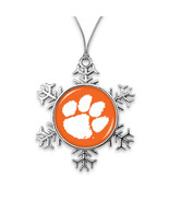 59715 Clemson Snowflake Christmas Ornament - $17.81