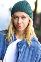 Let&#39;s Go Emerald Green Cable Knit Beanie - £6.75 GBP