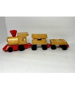 1972 Mattel Motor Putt-Putt Railroad Train Set parts 3 piece wooden Train - £11.64 GBP