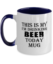 Funny Mugs This Is My I&#39;m Drinking Beer Navy-2T-Mug  - £14.42 GBP