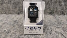 iTech Fusion 3 Unisex Smart Watch, Rectangular, Black Silicone Strap, 37... - $21.99