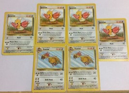 Pokemon Cards Non Holo Fearow Evolution Set Played Condition vtd - £4.51 GBP