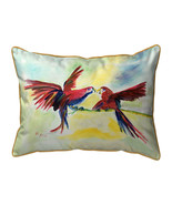Betsy Drake Parrot Gossip Extra Large Zippered Pillow 20x24 - £48.66 GBP
