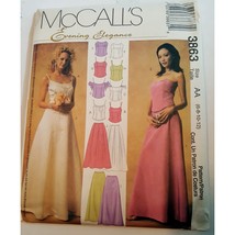 Uncut McCall&#39;s Evening Elegance Sewing Pattern 3863 Size 6-8-10-12 - £9.37 GBP