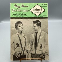 Vintage Mary Maxim Patterns, Dreamspun Knitted Vests No 603 Graph Style ... - $7.85