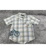 Calvin Klein Jeans Boys Button Up Shirt Multicolor Size 5 Plaid Motorcyc... - $14.17