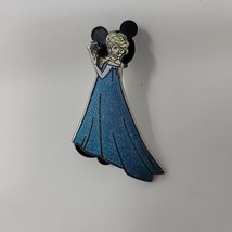 2014 Disney Parks Frozen Elsa Princess Glitter Blue Dress Pin Rare - $9.49