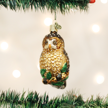 OLD WORLD CHRISTMAS SPOTTED OWL ENDANGERED SPECIES GLASS XMAS ORNAMENT 1... - $17.88
