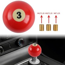 Universal No.3 Billiard Ball Custom Manual Car Gear Shift Knob Shifter Lever - £12.48 GBP