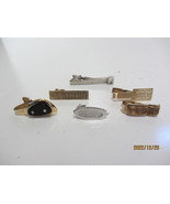 6 Vintage Tie Clip Bar Lot Swank DANTE 3 Sarah Coventry AND SAD ONE STONE - £16.11 GBP