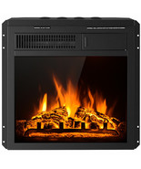 18&quot; Electric Fireplace Insert Freestanding &amp; Recessed Heater Log Flame R... - £185.63 GBP