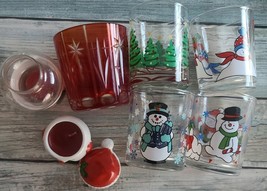 Seven (7) Holiday Decorations ~ Votive Cups ~ Miniature Candles ~ Orname... - $26.18