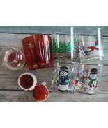 Seven (7) Holiday Decorations ~ Votive Cups ~ Miniature Candles ~ Orname... - $26.18