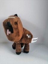 Minecraft 2014 Mojang Brown Cow Plush Stuffed Animal Soft Toy 6” - £6.66 GBP