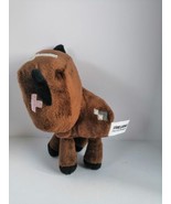Minecraft 2014 Mojang Brown Cow Plush Stuffed Animal Soft Toy 6” - £6.96 GBP