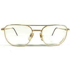 Luxottica P 1004 GP Eyeglasses Frames Gold Round Full Rim 56-19-140 - £21.84 GBP