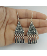 Long Tribal Silver Earrings Earring Miao Personality Handmade Exaggerate... - £50.63 GBP