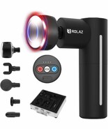 ROLAZ Deep Tissue Muscle Percussion Electric Massage Gun with Heat &amp; Coo... - $237.14 CAD