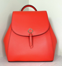 New Kate Spade Adel Medium Backpack Leather Geranium (Orange Red) / Dust bag - £91.06 GBP