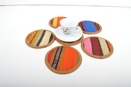  kilim coaster,drink coasters,coffee Coaster,handmade,Kilim Coaster,4,5 inc 12cm - £23.32 GBP