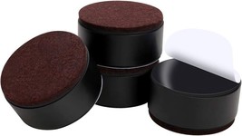 Ezprotekt Heavy Duty Round 1.2 Inch Bed and Furniture Risers-Pack Of 4 Black - £18.68 GBP