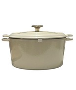 Staub Enameled Cast Iron Dutch Oven Cream Round 5 Qt New Without Box Cas... - $197.99