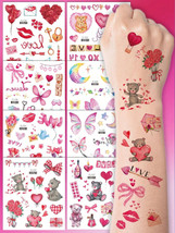 8PCS Tattoo Stickers Cartoon Waterproof Glitter Mermaid Unicorn For Girls &amp; Boys - £4.46 GBP