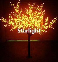 Yellow 6.5ft/2m LED Cherry Blossom Tree Light Outdoor Artificial Christm... - £352.06 GBP