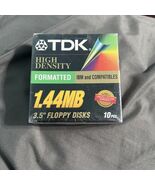 10 TDK High Density 3.5&quot; 1.44 MB Formatted Floppy Disks | IBM and Compat... - $6.88