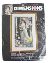 Dimensions Romance For Roses Crewel 1483 Needlework Kit 1996 10 x 18&quot; - £14.61 GBP