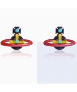 Luxury Multicolour earrings Saturn earrings  - $474.98 MXN
