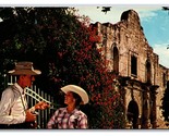 Texans Discussing a Lost Bike The Alamo San Antonio TX UNP Chrome Postca... - $2.92
