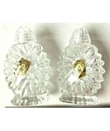 Vintage Crystal Jizerske Sklo Czech Republic Hand Made Salt &amp; Pepper SKU... - $261.71 MXN