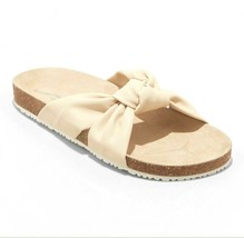 Universal Thread Womens Junie Cream Vegan Faux Leather Knotted Slide Sandals NWT - £8.02 GBP