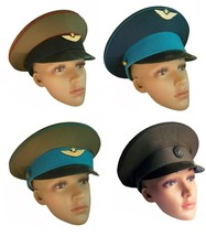 Vintage Soviet Union Red Army Officer&#39;s visor hat army military communis... - £19.52 GBP