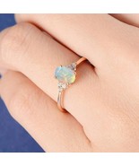 Statement Ring In Fire Opal 14k Gold ,Gift for him - £399.17 GBP