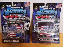 Muscle Machines 1/64 66 Pontiac Gto &amp; 41 Willys Coupe Unopened New - $13.10