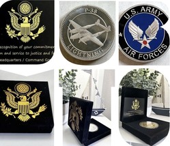 U S Army Air Forces P-38 Lightning Challenge Coin Usa Army - £21.60 GBP