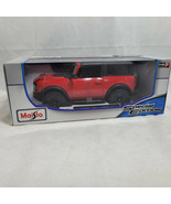 2021 Ford Bronco Wildtrak Maisto Diecast Car Rapid Red 1:18 Scale Specia... - £32.06 GBP