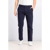 Tasso Elba Pants Mens 36x32 Navy Luca Chinos Cotton Stretch Flat Front - $23.99