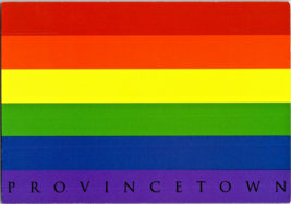 Postcard Gay Pride Flag Provincetown Cape Cod MA  6 x 4 Ins. - £4.61 GBP