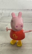 Peppa Pig 2.5in Action Figure Toy With Red Shirt Yellow Boots Duck on Chest - £6.25 GBP