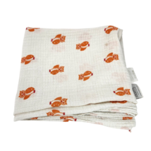 Aden And Anais Swaddle Muslin Cotton Baby Security Blanket Orange Owls - $33.25