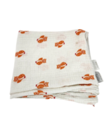 ADEN AND ANAIS SWADDLE MUSLIN COTTON BABY SECURITY BLANKET ORANGE OWLS - £26.51 GBP
